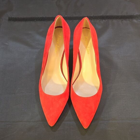 BRAND NEW ESSEX LANE SUEDE EL-DENY POINTED TOE LOW HEEL SLIP-ON PUMP - Picture 2 of 16